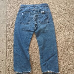 MOTHER Women's The Ditcher Crop Chew In Broken Record Size 26